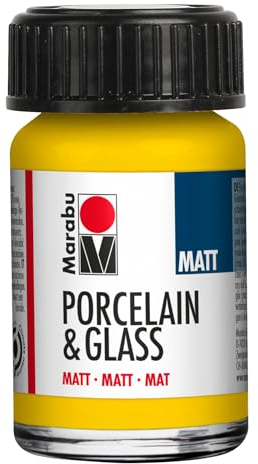Marabu Peinture pour porcelaine et verre Jaune soleil mat 15 ml