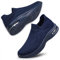 Womens Walking Shoes Non Slip Running Shoes Breathable Workout Shoes Lightweight Gym Sneakers Navy Blue Size 8