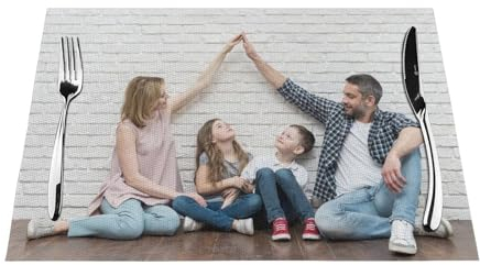 HAOANGZHE Tischset mit Foto personalisiert, Platzset selbst gestalten, Tischet Bedrucken - Platzdeckchen Personalisiert, Platzdeckchen Geschenk Geburtstag, Weihnachten, Freunde, Familie