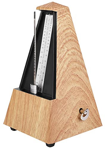 gernie Mechanisches Metronom, Turm-Metronom, Musikzubehör für Klavier, Gitarre, Violine, Schlagzeug und Andere Instrumente, Geschwindigkeitsbereich 40–208 BMP, 0,2,3,4,6 Taktschläge