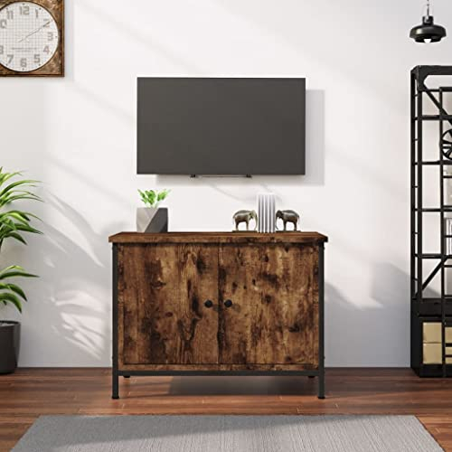 BUKSCYJS Tv Eckschrank,Tv Table,Tv Schrank Hochglanztv-Schrank Mit TüRen RäUchereiche 60x35x45 cm Holzwerkstoffgeeignet FüR Wohnzimmer, Schlafzimmer, Empfangsraum, BüRo, Arbeitszimmer