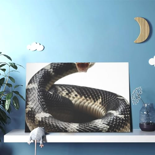 KHiry Cobra Snake Wandkunst Leinwand Gemälde Poster Deko für Wohnzimmer Ästhetische Leinwand Poster ungerahmt zum Aufhängen für Schlafzimmer Badezimmer 30,5 x 45,7 cm