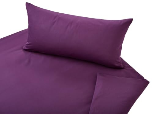 Cotonea Bio Satin-Bettwäsche Garnitur Classic Farbe Beere-I827 Größe 135x200 + 40x80 cm