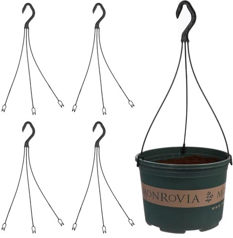 Toddmomy Ganci Per Cestini Sospesi In Plastica Da 25 Pezzi Ganci Per Vasi Da Fiori Sospesi Neri Supporto Per Fioriera Per Decorazioni Domestiche Esterne E Interne