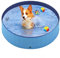 MEgegulo dog cooling, non inflatable folding swimming pool, Dog Cat paddling pool, portable PVC large dog bathtub, dog pool bathtub, indoor/outdoor pet pool, 80 * 30 small and medium-sized