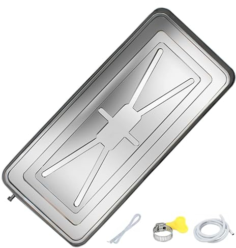 WilkSxyc Edelstahl Ablaufwanne für Klimaanlagen Außeneinheit, Universelles Fenster Klimaanlagen Ablaufset, Abtropfschale für Innen- und Außenklimaanlagen (Size : 100x47cm/39x18in)