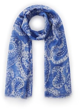 CODELLO Damen Schal aus Modal und Leinen im Paisley-Design