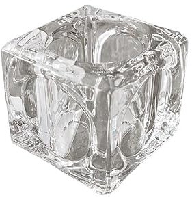 12 Stück Teelichthalter Set Teelicht Deko Teelicht Glas Transparent Tischdeko für Zuhause Party Dekoration (Kube 2)