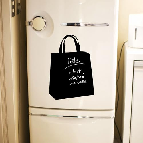 Ambiance Sticker Kreidetafel – Wandaufkleber, selbstklebend, abwischbar, Einkaufstasche, 55 x 40 cm