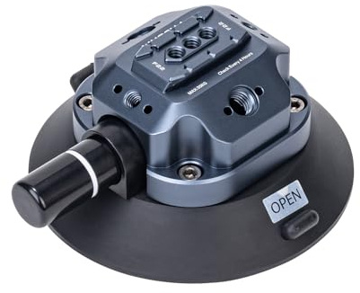 FALCAM 11,4 cm Saugnapf-Halterung, kompatibel mit F22 Schnellspanner an der Windschutzscheibe für Kamera/Action-Kamera/Handyhalterung, mit 6,35 mm und 0,95 cm Befestigungslöchern für ARRI-2567