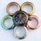 CNFLASK 3.5oz Fixed Grediant Rainbow Color Bracelet Flask 304 Stainless Steel Bangle Shaped Drinking Flask With Funnel