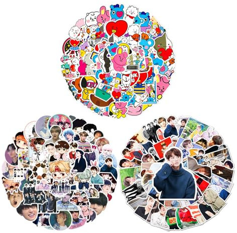 150 Stück süße BTS-Aufkleber für Wasserflaschen, BTS Fanatikel-Aufkleber, Vinyl-Laptop-Aufkleber, Kpop-Aufkleber