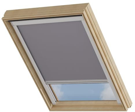 Cocoon Verdunklungsrollo FK04 - Thermo Rollo Verdunkelung - Dachfenster Verdunkelung - Grau