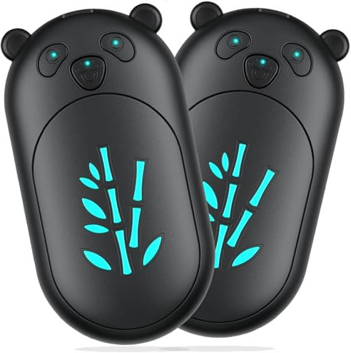 ‎Flotstiga Hand Warmers Rechargeable 2 Pack,20Hrs Long Heating Hand Warmers Reusable,6000mAh Portable Pocket Heater Hand Warmer for Christmas,Women,Men,Golf,Hiking,Camping,Hunting Gear,Black