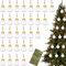 30 Stück Weihnachten Alkoholkugeln Befüllbar - Alkohol Baum Ornamente, Wasserflasche Birnen Form, Klar Kunststoff Anhänger Kugel (Transparent)