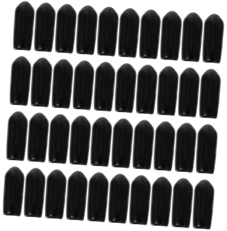 Baluue Gummi Endkappen aus Schwarzem Gummi 100 Stück Komfortable Ersatz Haarbandkappen für Haarbänder für Selbstgemacht Haarreifen Zubehör und Stirnbandteile