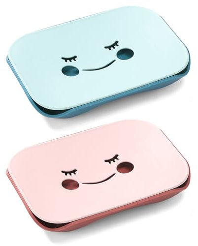 HDGSAFD 2 Stück Süße Seifenschale, Kunststoff-Seifenschale, Kreative Cartoon-Seifenschale, Abfluss-Seifenschale, Badezimmer-Accessoires