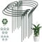 Lot de 8 supports ronds en métal pour plantes, fleurs, monstera, roses, tomates (25 x 40 cm)