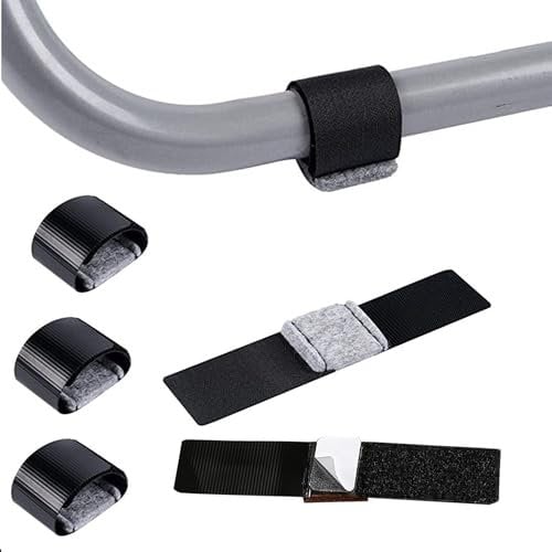 JYCONNECTS 24 Stück Bodenschoner für Stühle mit Schienen, Filzgleiter Selbstklebend für Stühle, Stuhlbeinschoner mit Klettverschluss