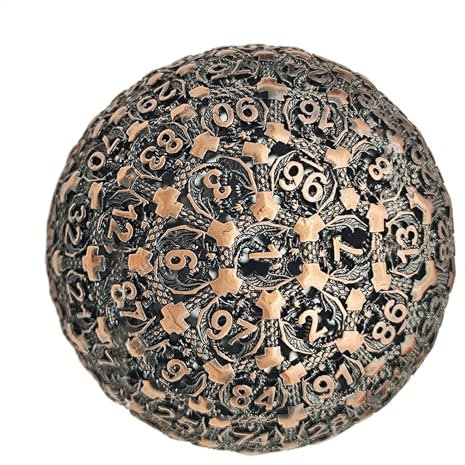 Dadi D100 in metallo 50mm Dadi poliedrici a una faccia D100 per D & D Board Dadi da gioco del drago volante gigante accessoris per dadi Gioco di ruolo DandD Set di dadi