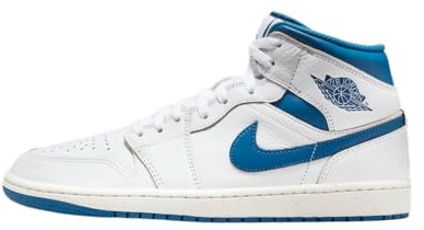 NIKE Air Jordan 1 Mid SE Men's Trainers FN5215 (White/Industrial Blue/Sail 141) UK 11.5 (EU 47)