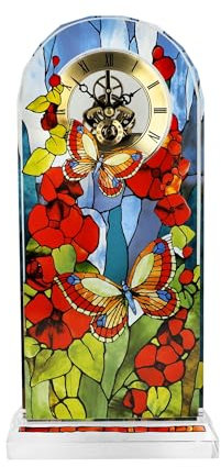 Goebel Tischuhr Tiffany - Schmetterlinge, Bunt
