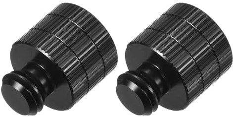 QUARKZMAN 2 Stück Mikrofonständer-Adapter M8 weiblich zu 3/8 männlich Gewindeadapter für Mikrofonständer zu Kamerastativhalterung