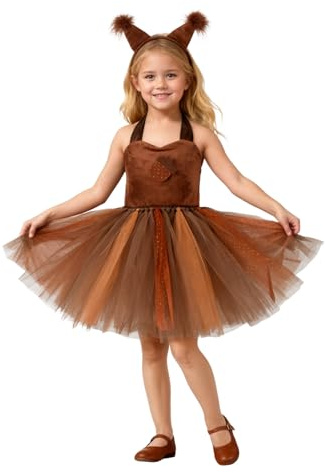 Costume Scoiattolo Bambino Animale Gioco di Ruolo per Ragazzi E Bambine Festa Travestimento E Performance Costume Animale Bambino per Cosplay E Feste