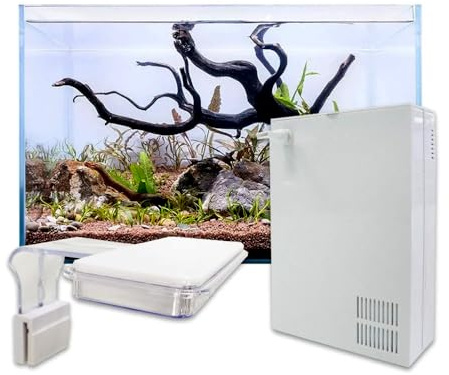 Swell Glass Fish Tank Aquarium Kit 30-60cm (50cm - 40L) LED Light - Filter Included