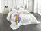 ABAKUHAUS Einhorn-Katze Tagesdecke Set, Kinder-Fiction-Fee, Set mit Kissenbezug Ohne verblassen, für Einzelbetten 170 x 220 cm, Weiß Lila