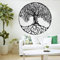 FGHOMEYWXC Stickers muraux grand arbre Art Déco - 57x57cm Noir - PVC - Matière: PVC - Surface: Métal, Verre, Céramique, Plastique - Style: Art Déco - Sticker mural