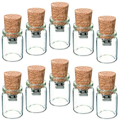 10 Stück 16GB USB-Sticks Hochzeit Niedliche Flasche Flash Drive USB Stick Transparentes Glas Speicherstick 16 GB Cork USB Flash Laufwerk für Fotos