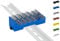 Din Rail Hutschienenhalter für 6x Wago Klemmen/lever clamps 221-412/413/415 (Wagoklemmen nicht im Lieferumfang!) (Blau)