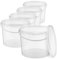 BenBow Cubo con Tapa 3l Transparente 5X 3 litros - Seguro para los Alimentos, Estable, hermético, a Prueba de Fugas, Inodoro - Cubo de plástico con asa - vacío