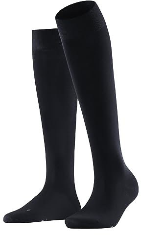 FALKE Damen Kniestrümpfe Vitalizer W Kh Baumwolle mit Kompression 1 Paar, Blau Dark Navy 6379, 35-36