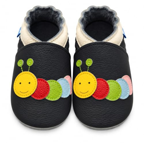 YIHAKIDS Krabbelschuhe Leder Babyhausschuhe | Lauflernschuhe für Kleinkinder Babys,Weiche Hausschuhe,Atmungsaktive,Rutschfester Babyschuhe 0-3 Jahre