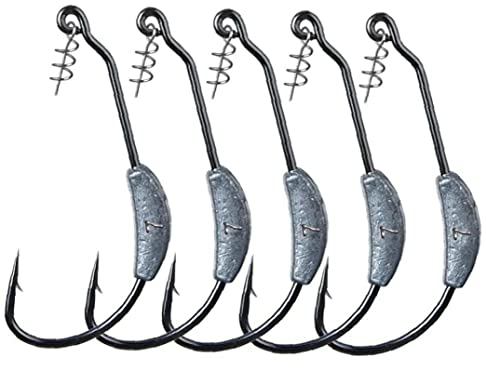 5 Stücke Gewicht-swimbait-Haken-jig-with-twistlock-weiche Plastikwurm-Angelhaken 7g