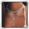 Ushiny Collier ras du cou bohème en argent - Arbre de vie - Collier vintage à chevrons - Bijoux pour femmes et filles