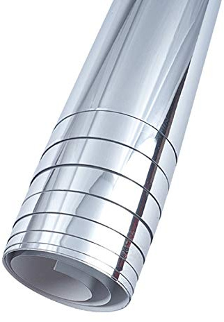 MISNODE 2 fogli a specchio, autoadesivi non in vetro, piastrelle a specchio, 50 x 100 cm, fai da te per bagno, pellicola adesiva per specchio in acrilico