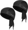 HASAGEI Sports Bandana Cap, Biker Bandana Cap, Kopftuch Herrem Damen, Sommermütze Fahrradmütze, Elastizität Atmungsaktiv Schweißableitender Quick Dry Kopfbedeckung (Schwarz+Schwarz)