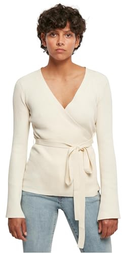 Urban Classics Damen Tb5088-ladies Rib Knit Wrapped Cardigan Sweater, Whitesand, M EU