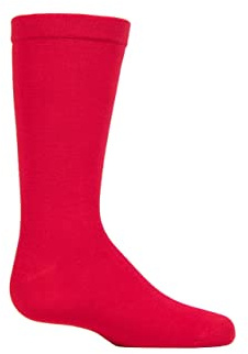 SockShop Kids’ Bamboo Socks, Comfort Cuff, Hand Linked Toes, Plain Bright Solid Striped, Soft,Breathable, 1 Pair Pack