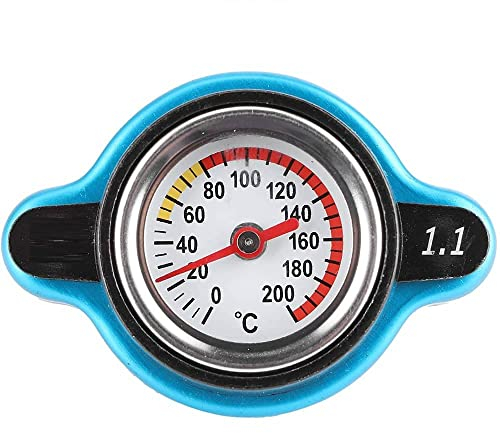 AUTOZOCO Tapa del radiador termostático - Tapón radiador con medidor- tapa sobrepresión radiador con termómetro - alta compatibilidad, 1.1 bar