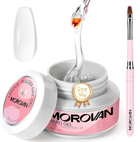 Morovan Gel Construction UV - 56ml Professionnel Extension Ongles Builder Convient Pour Les Débutants Kit De Construction Pour Femmes Nail Art Manucure Set
