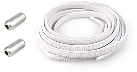 Polly Online Cordones elásticos sin atar con hebillas de metal Talla única para todos los zapatos de adultos y niños （Blanco）