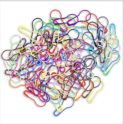SZXMDKH Sicherheitsnadeln, 100 Stück Calabash Pin,utilfarben Metall Pins, Sicherheit Pin, Safety Pins für Kunsthandwerk Nähen Schmuckherstellung Heimarbeitsplatz Sicherheitsnadeln Metall Näharbeiten