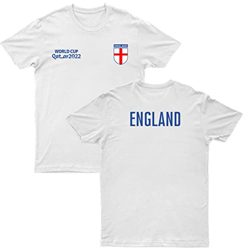 England Football T-Shirt World Cup 2022 Family Matching T Shirt Tee #WC White XL