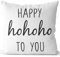 JUNIWORDS Kissen, Happy hohoho to You, Weiß-Schwarz, 2-farbig (1009016)