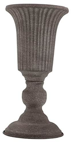 Amosfun Flower Style Porch Urn Large Wedding Arrangements - Center for Decorations Tall Vase Front Patio Plant Urns Pot Artificial Planter Antique Vintage Planters Door Office