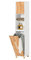 SoBuy Mobile Alto per Bagno - Colonna da Bagno Salvaspazio con Cesto Portabiancheria Pieghevole, Stretto Mobiletto in Legno Resistente all’Umidità, Bianco, 31x170x32 cm, BZR74-W